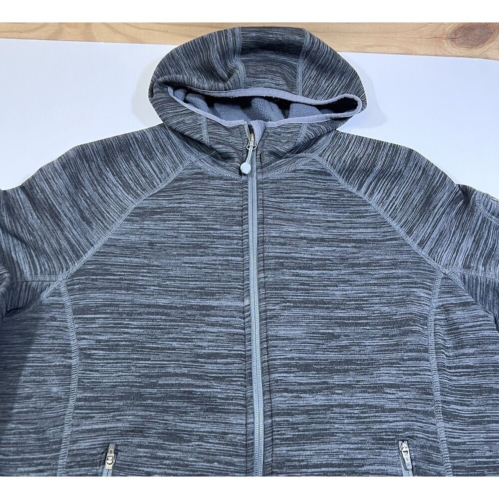 LL Bean Primaloft ThermaStretch Full Zip Gray Performance Hoodie Women's Large - Picture 4 of 11